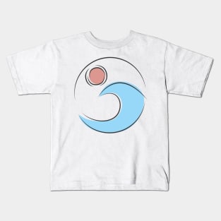 Minimal wave and sun Kids T-Shirt